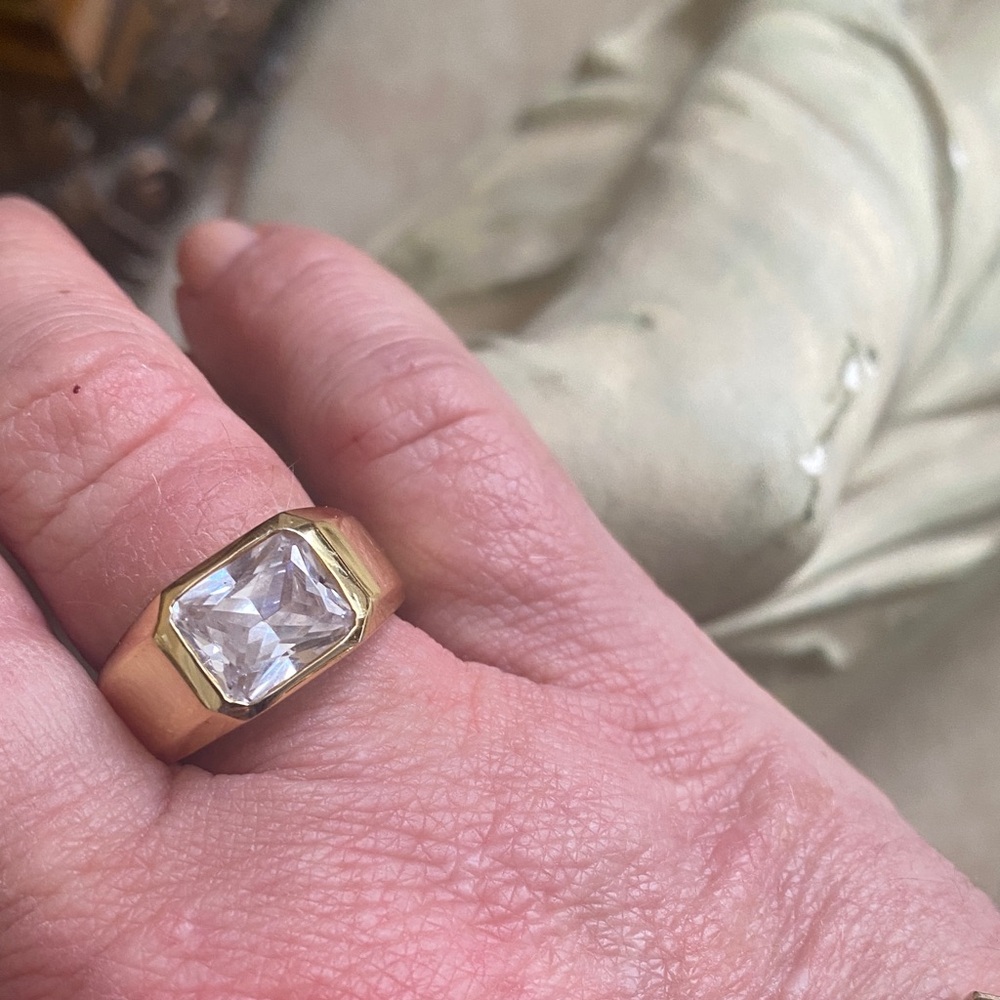 Gold and Silver Women's Statement Ring